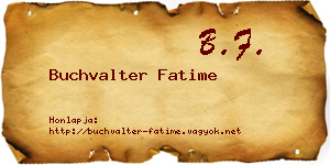 Buchvalter Fatime névjegykártya